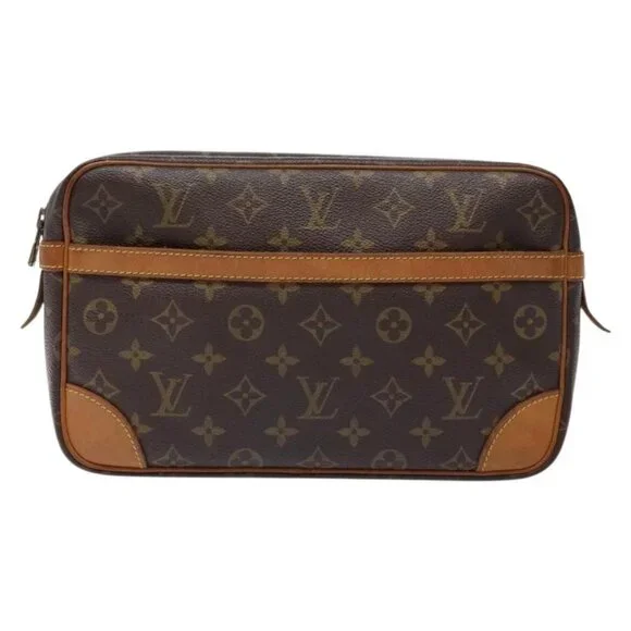 LOUIS VUITTON Monogram Compiegne 28 Clutch Bag - Picture 1 of 16